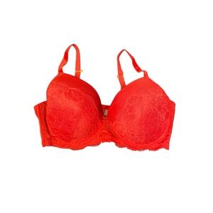 Pure Beauty by Rene Rolfe Elegant Red Lace Bra Size 44D